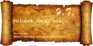 Holubek Terézia névjegykártya